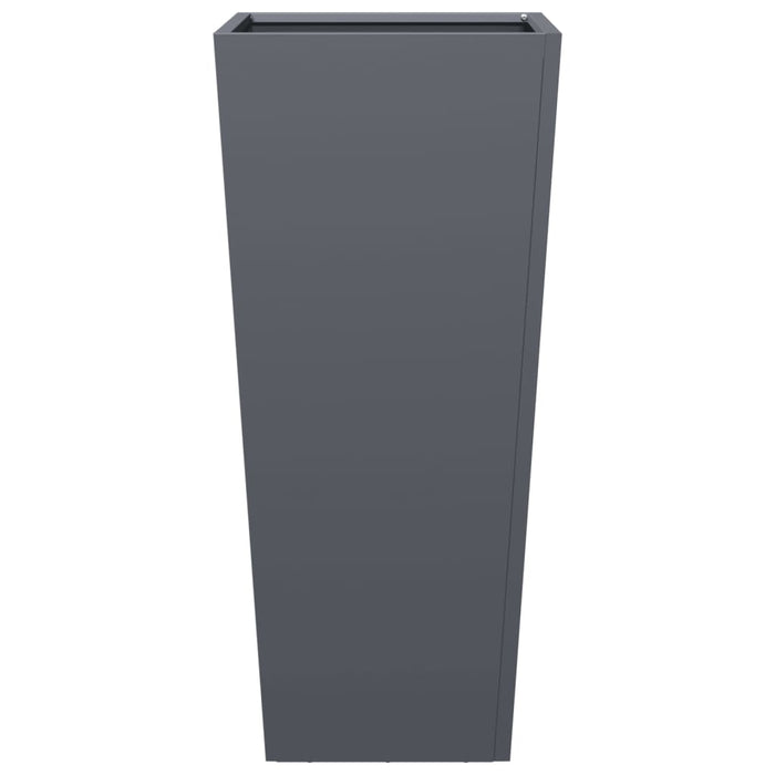 Vaso per fioriera aiuola rialzata piante fiori giardino terrazze set da 2 35 x 35 x 75 cm acciaio antracite 02_0038939