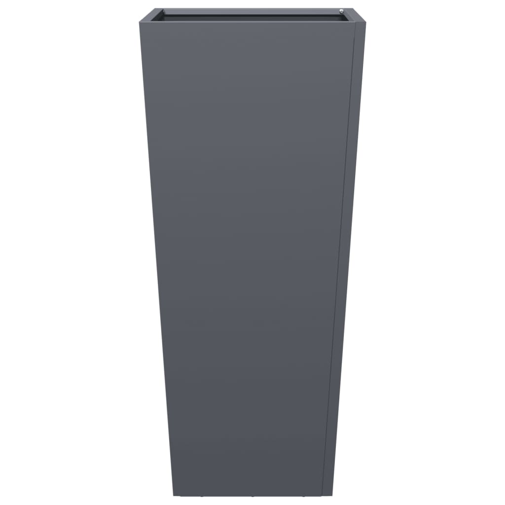 vidaXL Fioriere da Giardino 2 pz Antracite 35x35x75 cm in Acciaio