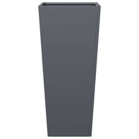 vidaXL Fioriere da Giardino 2 pz Antracite 35x35x75 cm in Acciaio