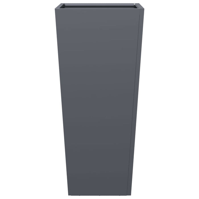 vidaXL Fioriere da Giardino 2 pz Antracite 35x35x75 cm in Acciaio