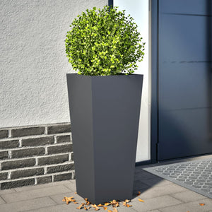 vidaXL Fioriere da Giardino 2 pz Antracite 35x35x75 cm in Acciaio