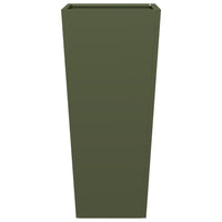 vidaXL Fioriera da Giardino Verde Oliva 35x35x75 cm in Acciaio