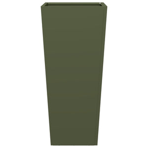 vidaXL Fioriera da Giardino Verde Oliva 35x35x75 cm in Acciaio