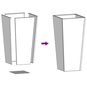 vidaXL Fioriera da Giardino Verde Oliva 35x35x75 cm in Acciaio