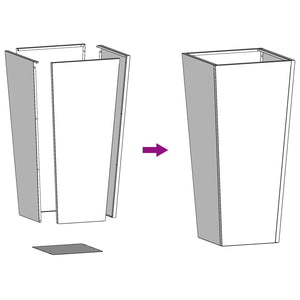 Fioriera da Giardino 35x35x75 cm in Acciaio Inox 851088