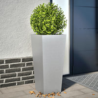 vidaXL Fioriere da Giardino 2 pz 35x35x75 cm in Acciaio Zincato
