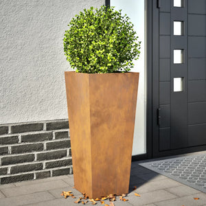 Fioriere da Giardino 2 pz 35x35x75 cm in Acciaio Corten 851093