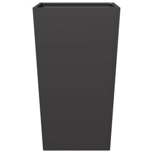 Vaso rialzato per fioriere piante fiori giardino terrazze set da 2 45 x 45 x 75 cm acciaio nero 02_0038980