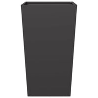 Fioriere da Giardino 2 pz Nere 45x45x75 cm in Acciaio