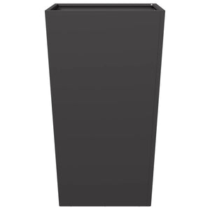 Vaso rialzato per fioriere piante fiori giardino terrazze set da 2 45 x 45 x 75 cm acciaio nero 02_0038980
