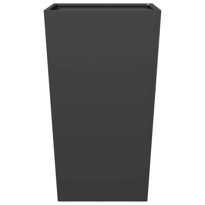 Vaso rialzato per fioriere piante fiori giardino terrazze set da 2 45 x 45 x 75 cm acciaio nero 02_0038980