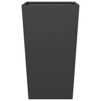 Fioriere da Giardino 2 pz Nere 45x45x75 cm in Acciaio 851095