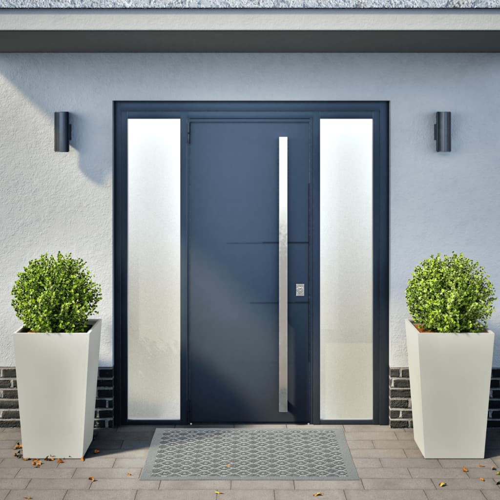 Fioriere da Giardino 2 pz Bianche 45x45x75 cm in Acciaio