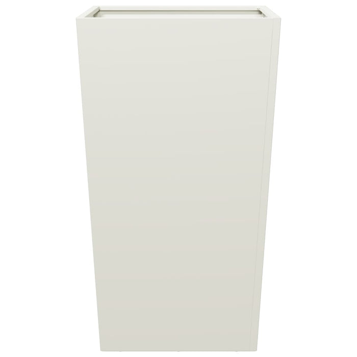 Fioriere da Giardino 2 pz Bianche 45x45x75 cm in Acciaio