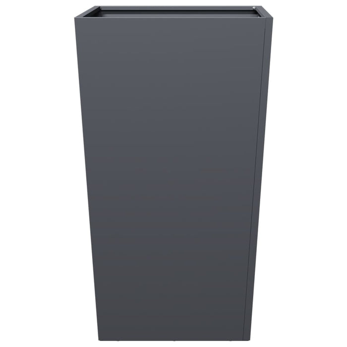 Fioriera da Giardino-Vaso da Esterno Antracite 45x45x75 cm in Acciaio