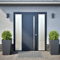 Fioriere da Giardino 2 pz Antracite 45x45x75 cm in Acciaio 851099