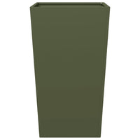 vidaXL Fioriera da Giardino Verde Oliva 45x45x75 cm in Acciaio