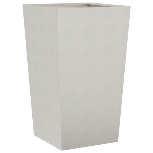 Vaso per fioriera aiuola rialzata piante fiori terrazzo giardino 45 x 45 x 75 cm acciaio inox grigio chiaro 02_0037612