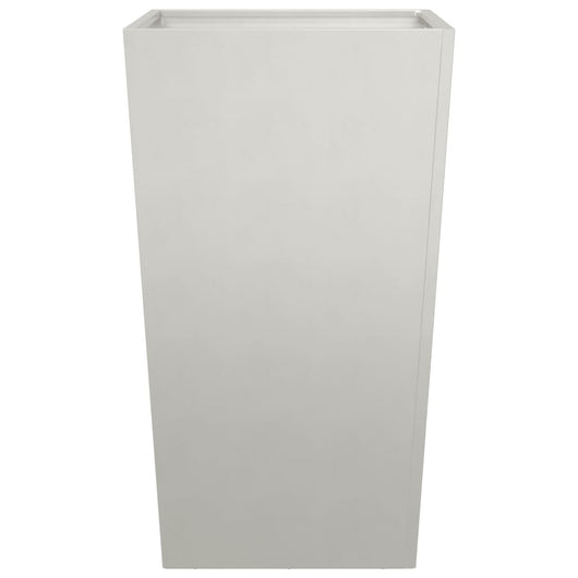 Vaso per fioriera aiuola rialzata piante fiori terrazzo giardino 45 x 45 x 75 cm acciaio inox grigio chiaro 02_0037612