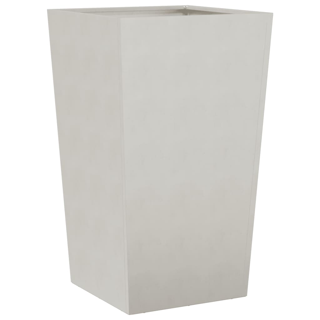 Vaso per fioriera aiuola rialzata piante fiori giardino terrazze set da 2 45 x 45 x 75 cm acciaio inox grigio chiaro 02_0038983