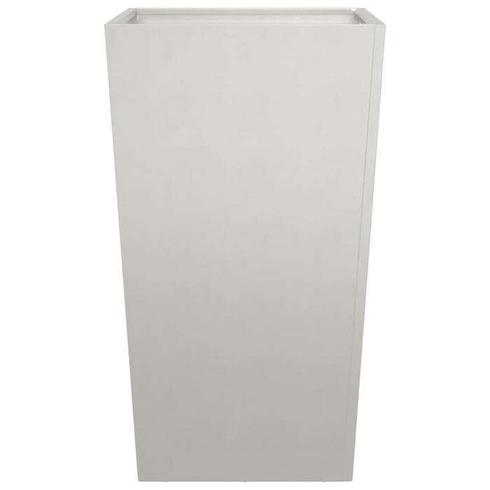 Vaso per fioriera aiuola rialzata piante fiori giardino terrazze set da 2 45 x 45 x 75 cm acciaio inox grigio chiaro 02_0038983