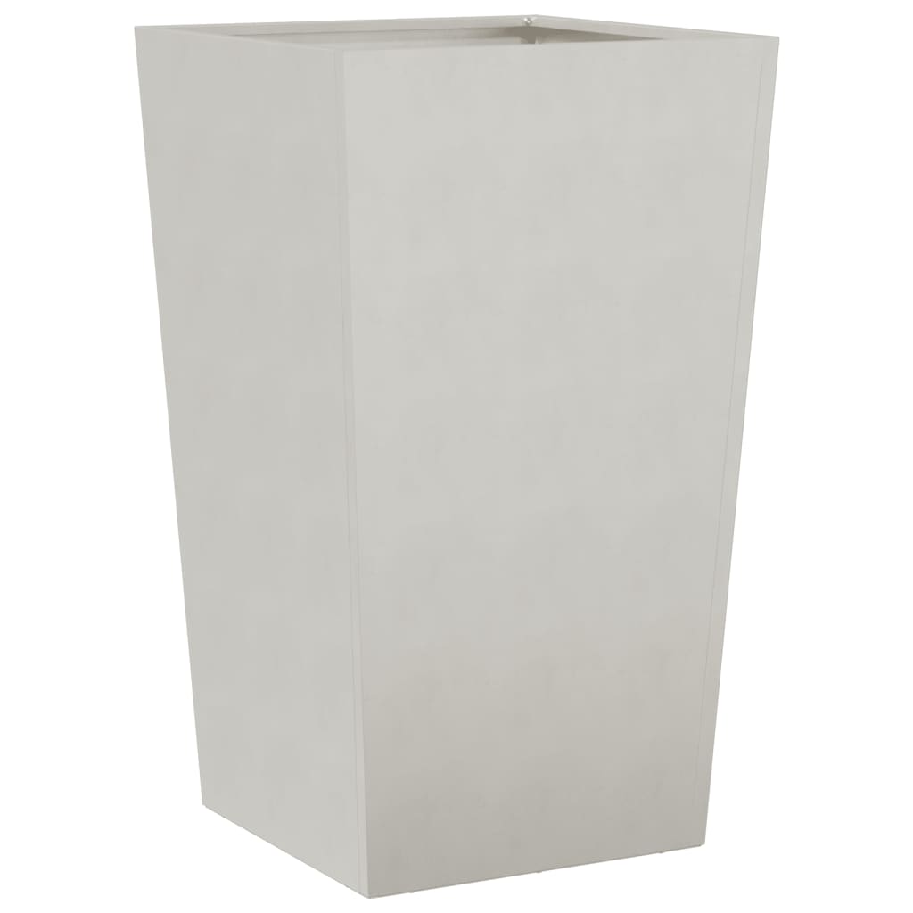 Vaso per fioriera aiuola rialzata piante fiori giardino terrazze set da 2 45 x 45 x 75 cm acciaio inox grigio chiaro 02_0038983