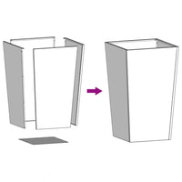 Vaso per fioriera aiuola rialzata piante fiori giardino terrazze set da 2 45 x 45 x 75 cm acciaio inox grigio chiaro 02_0038983