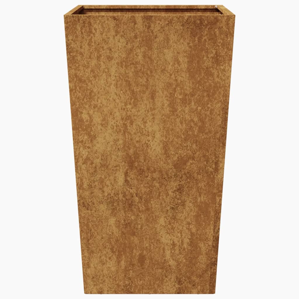Vassoio per fioriera aiuola rialzata piante fiori terrazzo giardino 45 x 45 x 75 cm acciaio corten Marrone 02_0037610