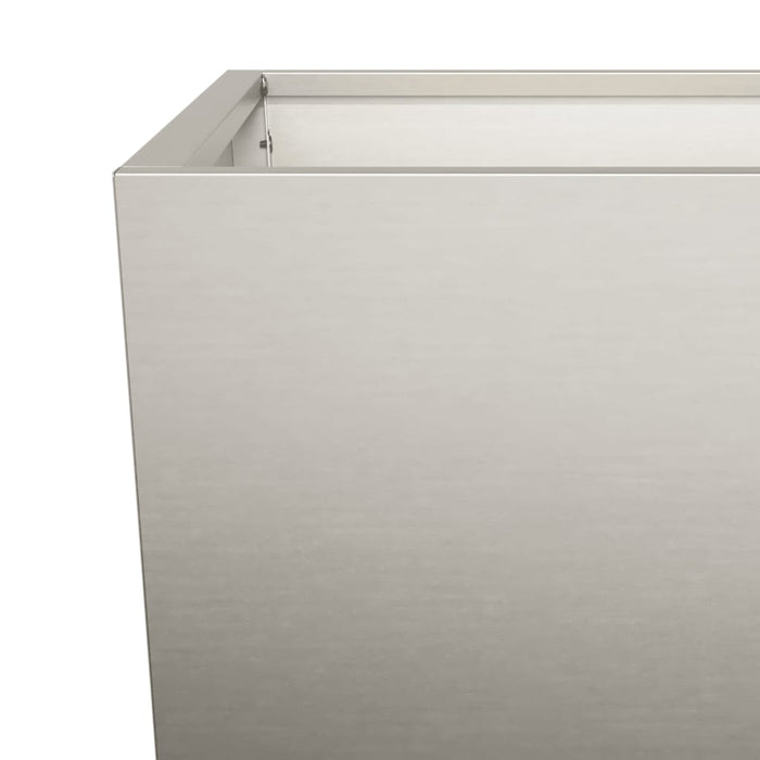 Vassoio per fioriera aiuola rialzata piante fiori terrazzo giardino 45 x 45 x 75 cm acciaio corten Marrone 02_0037610