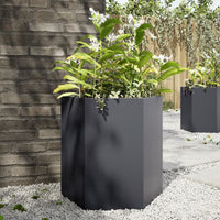 Fioriera da Giardino Antracite Esagono 46x40x45 cm in Acciaio 851112