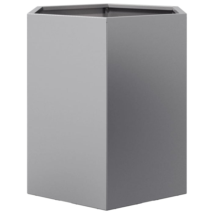 Fioriere da Giardino 2 pz Esagono 46x40x45cm Acciaio Zincato 851119