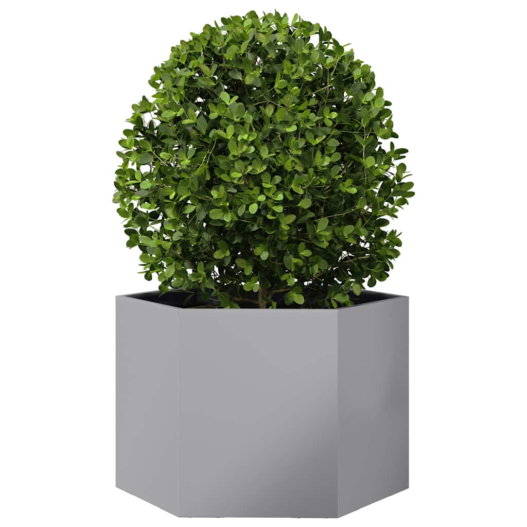 Fioriera Esagono 69x60x45 cm in Acciaio Zincato