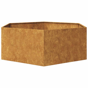 Fioriera da Giardino Esagono 138x120x45 cm in Acciaio Corten 851142