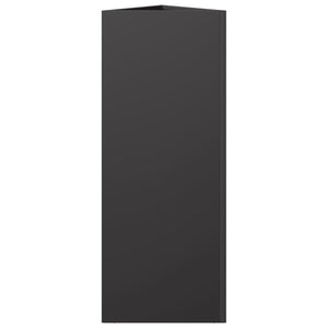 Fioriera da Giardino-Vaso da Esterno-Contenitore per Piante Nera Triangolare 30x26x75 cm in Acciaio