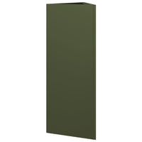Fioriere 2 pz Verde Oliva Triangolari 30x26x75 cm in Acciaio 851150