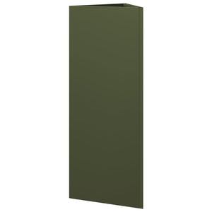Fioriere 2 pz Verde Oliva Triangolari 30x26x75 cm in Acciaio