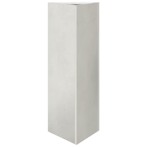 Vassoio per fioriera aiuola rialzata piante fiori terrazzo giardino triangolare 30 x 26 x 75 cm acciaio inox Argento 02_0038807