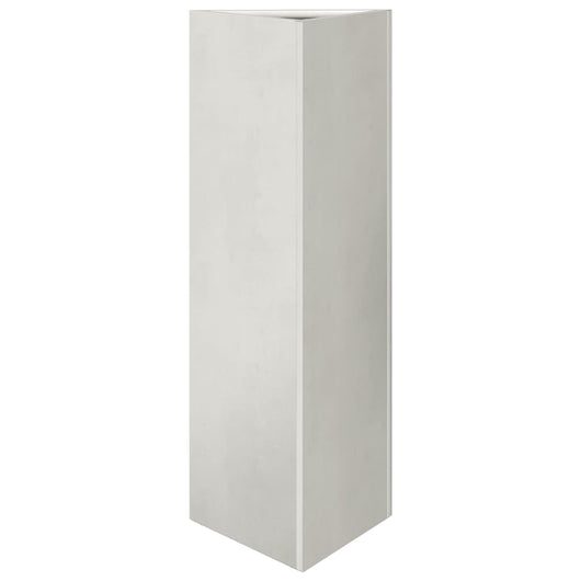 Vassoio per fioriera aiuola rialzata piante fiori terrazzo giardino triangolare 30 x 26 x 75 cm acciaio inox Argento 02_0038807