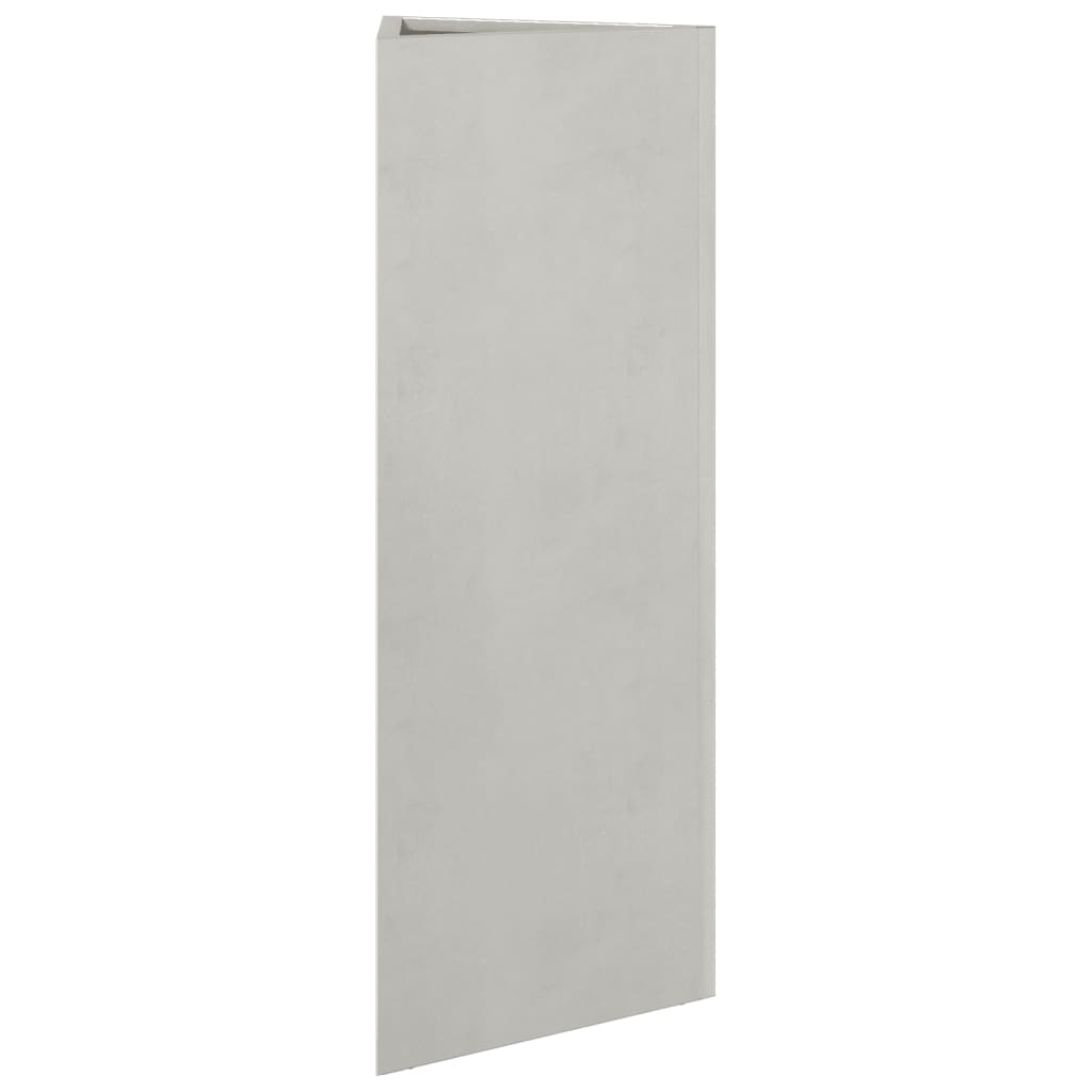 Vassoio per fioriera aiuola rialzata piante fiori terrazzo giardino triangolare 30 x 26 x 75 cm acciaio inox Argento 02_0038807