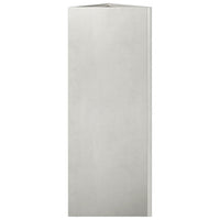 Vassoio per fioriera aiuola rialzata piante fiori terrazzo giardino triangolare 30 x 26 x 75 cm acciaio inox Argento 02_0038807