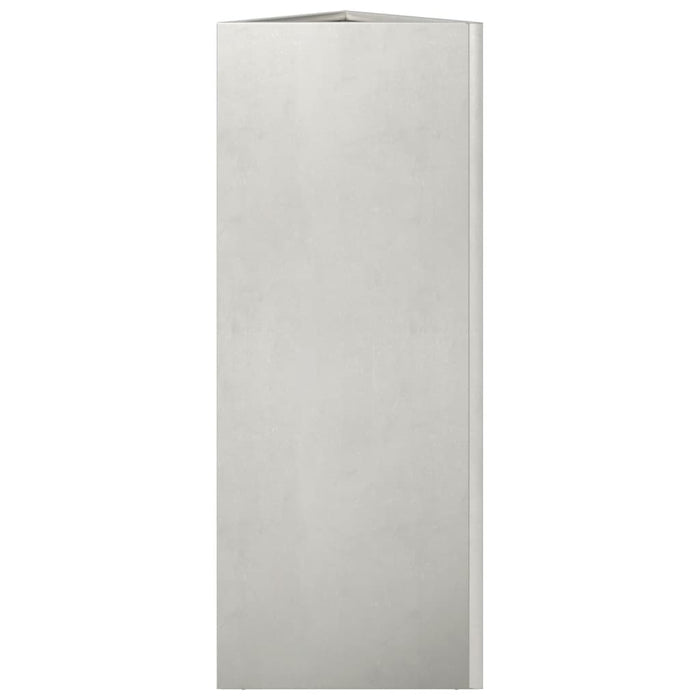 Fioriera da Giardino Triangolare 30x26x75 cm in Acciaio Inox