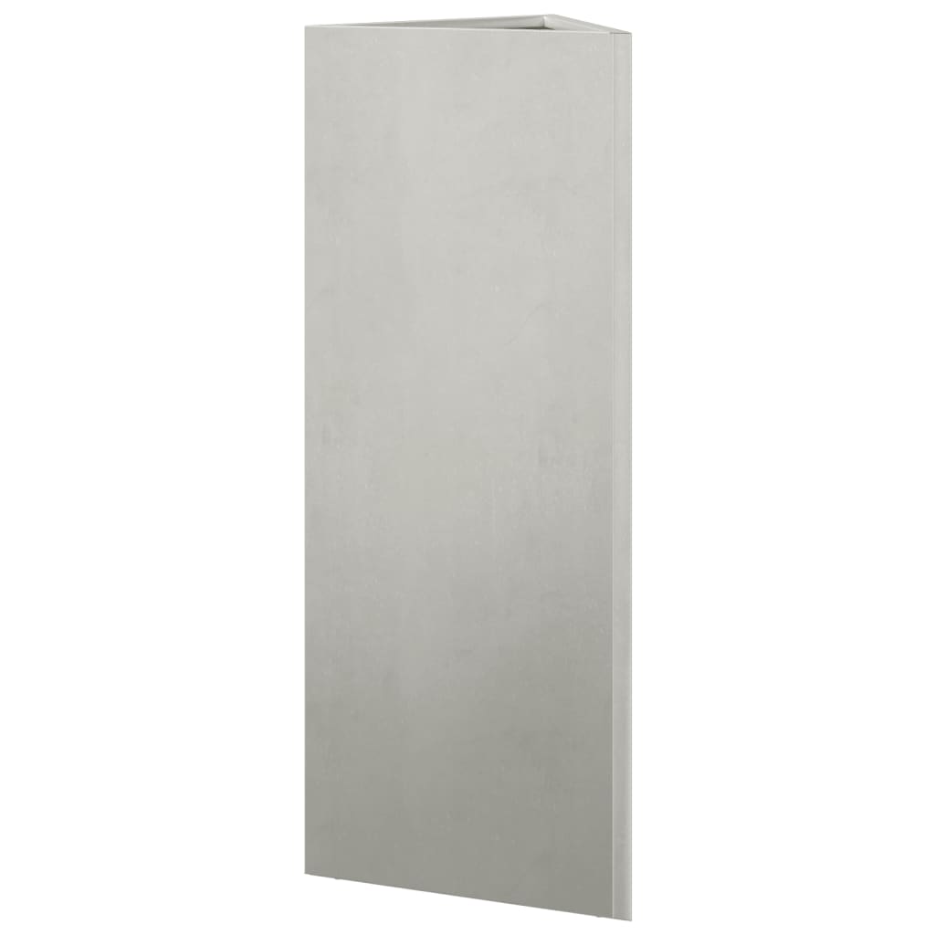 Fioriere da Giardino 2 pz Triangolari 35x35x75 cm Acciaio Inox