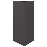 Fioriera da Giardino-Vaso da Esterno-Contenitore per Piante Nera Triangolare 40x34,5x70 cm in Acciaio