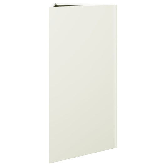 Vaso per fioriera aiuola rialzata piante fiori terrazza triangolare giardino 40 x 34,5 x 70 cm acciaio bianco 02_0038809