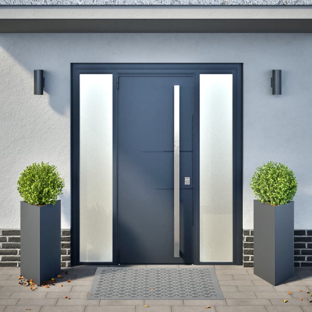 vidaXL Fioriere 2 pz Antracite Triangolari 40x34,5x70 cm in Acciaio