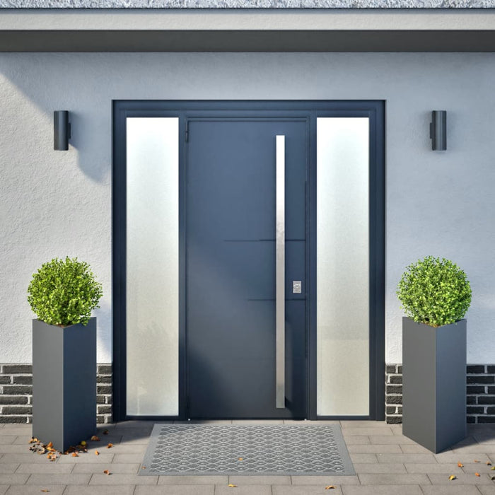 vidaXL Fioriere 2 pz Antracite Triangolari 40x34,5x70 cm in Acciaio