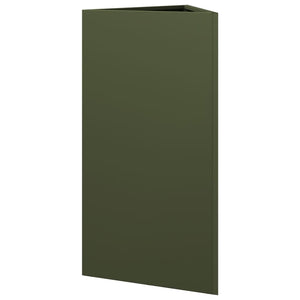 Fioriera Verde Oliva Triangolare 40x34,5x70 cm in Acciaio 851163