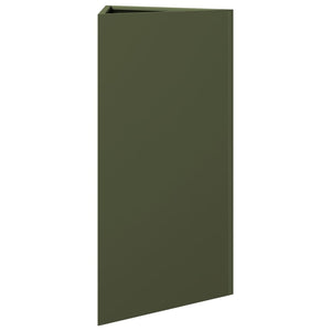 Fioriere 2 pz Verde Oliva Triangolari 40x34,5x70 cm in Acciaio 851164