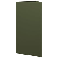 Fioriere 2 pz Verde Oliva Triangolari 40x34,5x70 cm in Acciaio 851164