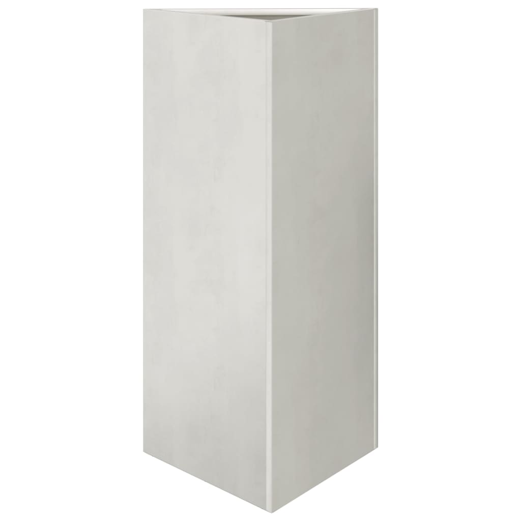 Fioriera da Giardino-Vaso da Esterno-Contenitore per Piante Triangolare 40x34,5x70 cm in Acciaio Inox